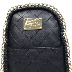 Bebe Julia Mini Backpack Black with gold tone